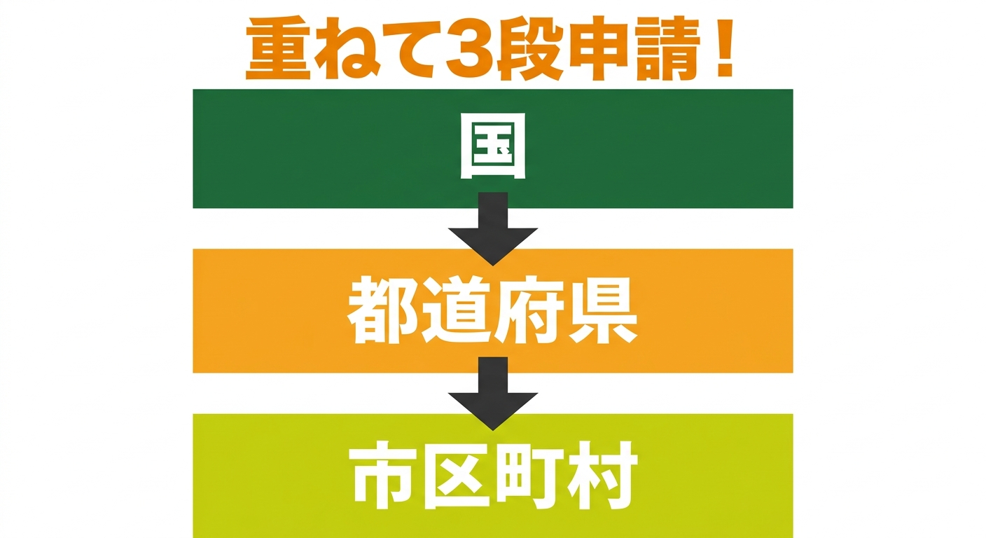 補助金重ね取りイメージ図