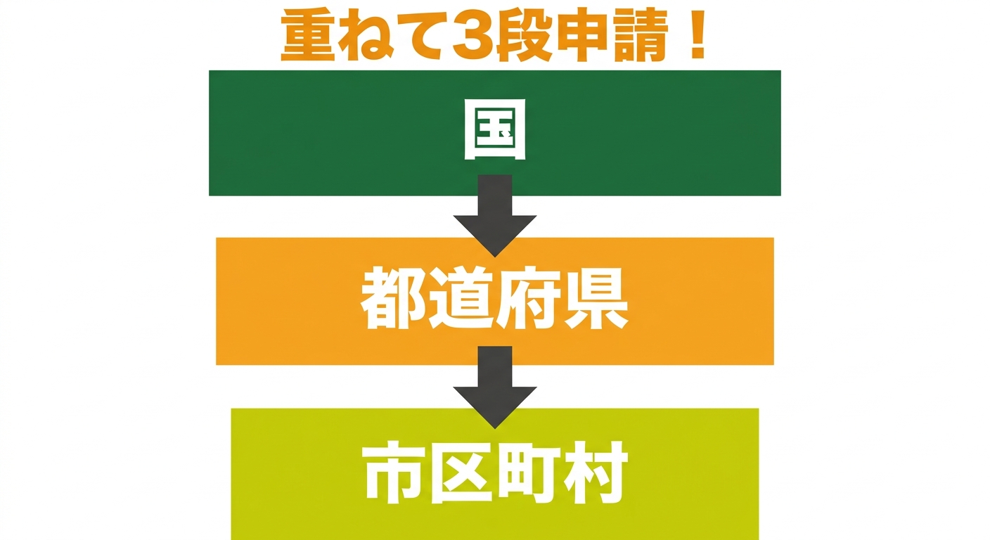補助金重ね取りイメージ図