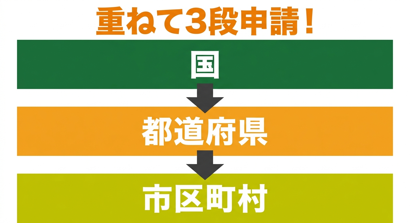 補助金重ね取りイメージ図