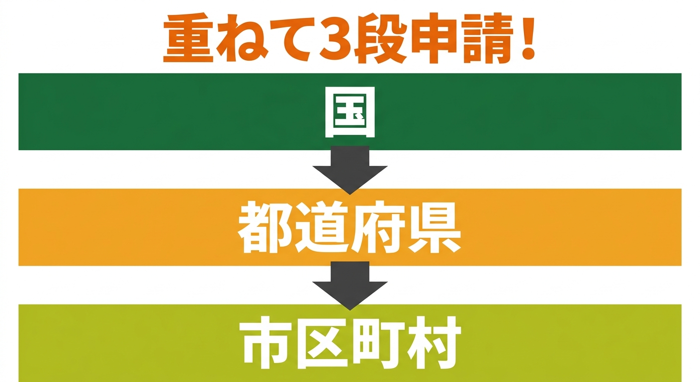 補助金重ね取りイメージ図