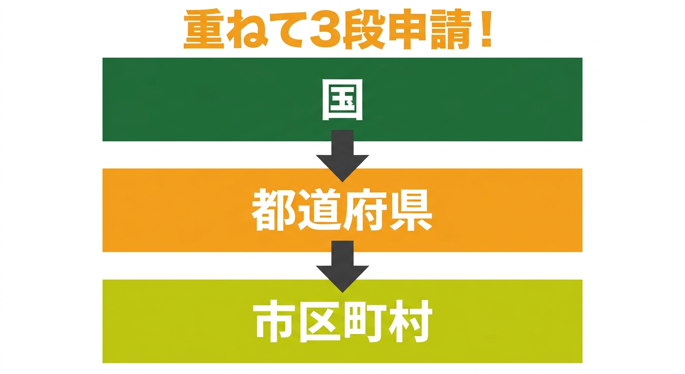 補助金重ね取りイメージ図