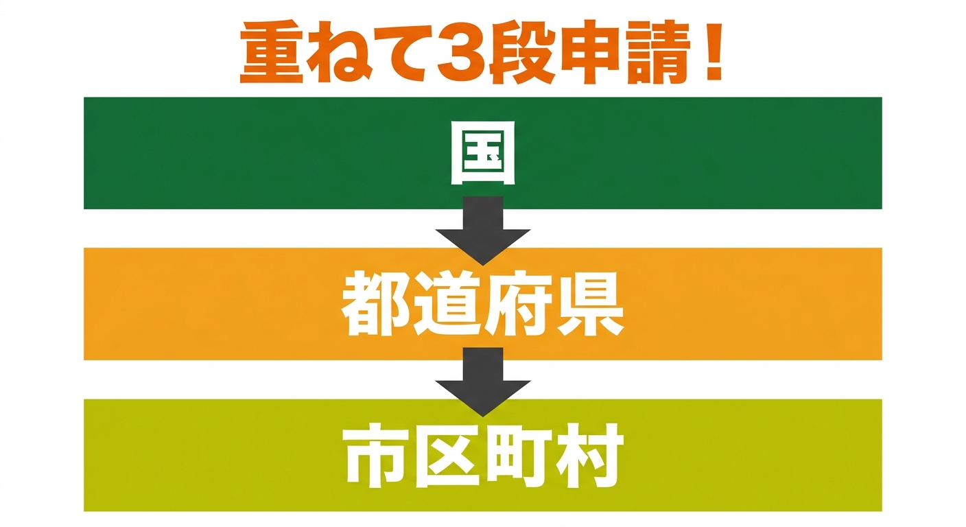 補助金重ね取りイメージ図