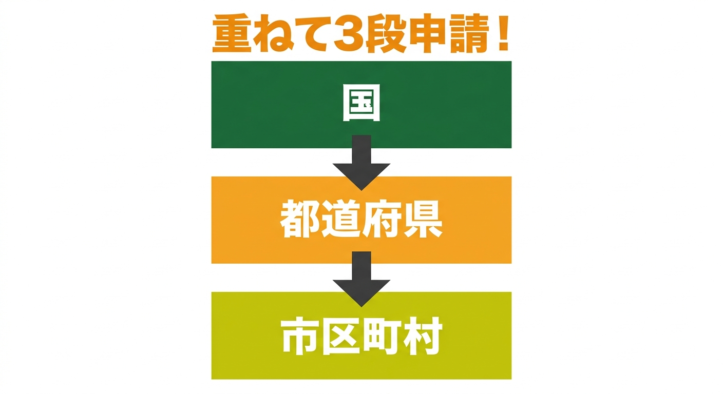 補助金重ね取りイメージ図