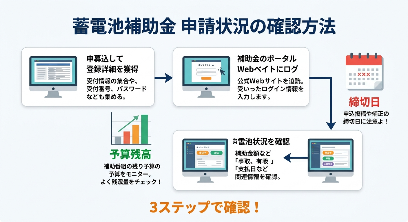 蓄電池補助金の申請状況2026｜国・都道府県別の残り予算と締切をリアルタイム確認する方法