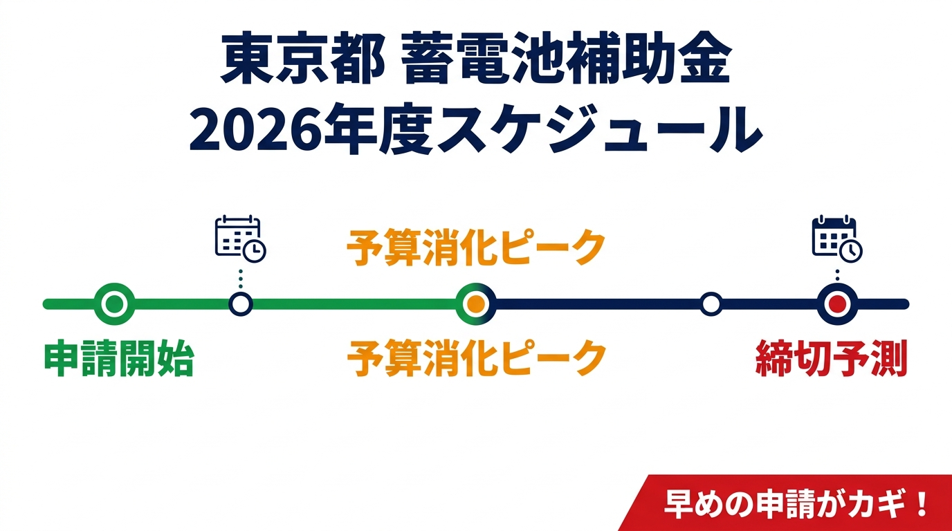 蓄電池補助金 東京都はいつまで？2026年度の申請締切と予算消化ペースを徹底解説